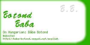 botond baba business card